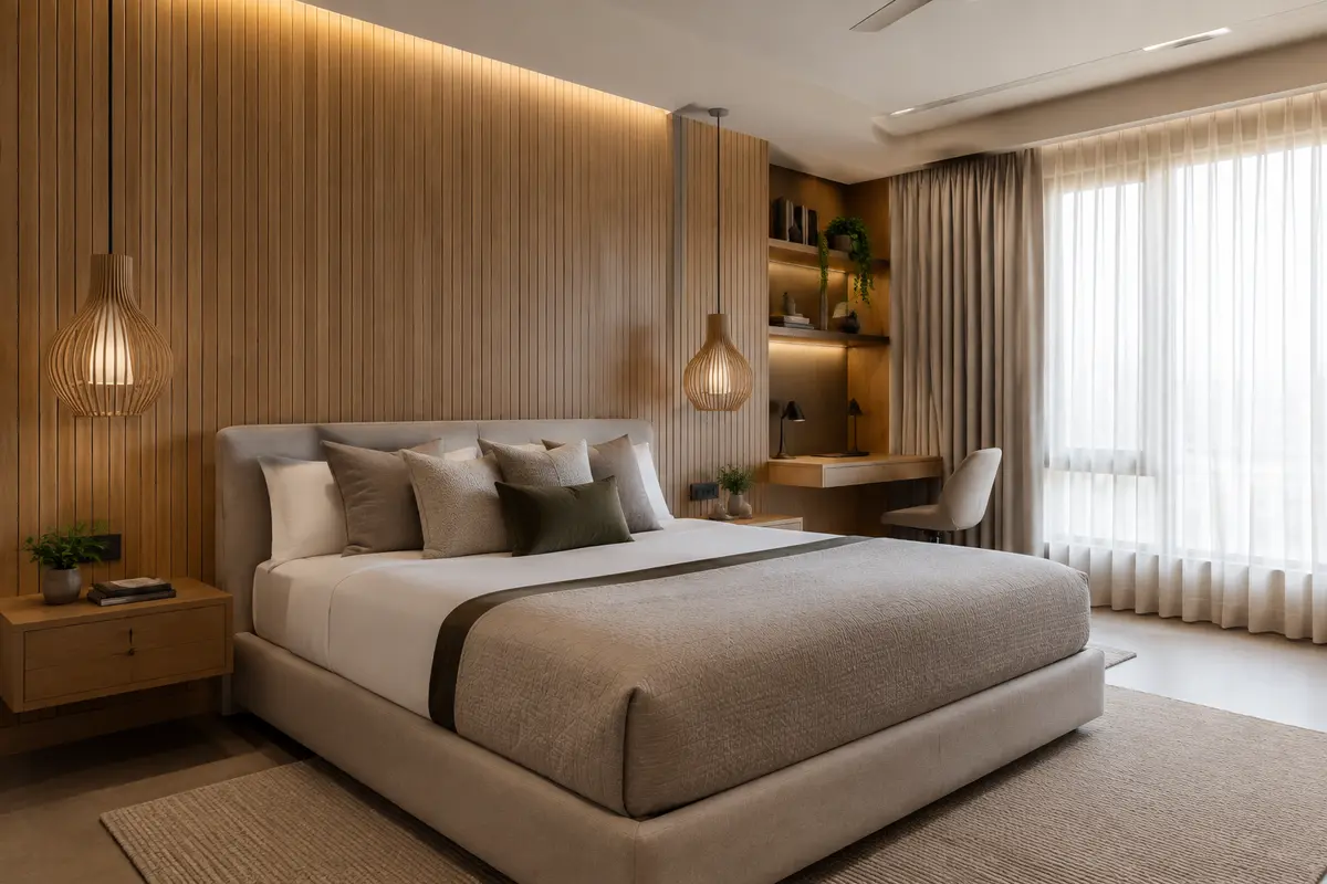 Contemporary Bedroom interior design model by SRM Design Studio
