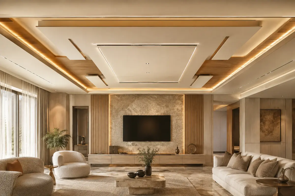 Contemporary False Ceiling interior design model by SRM Design Studio