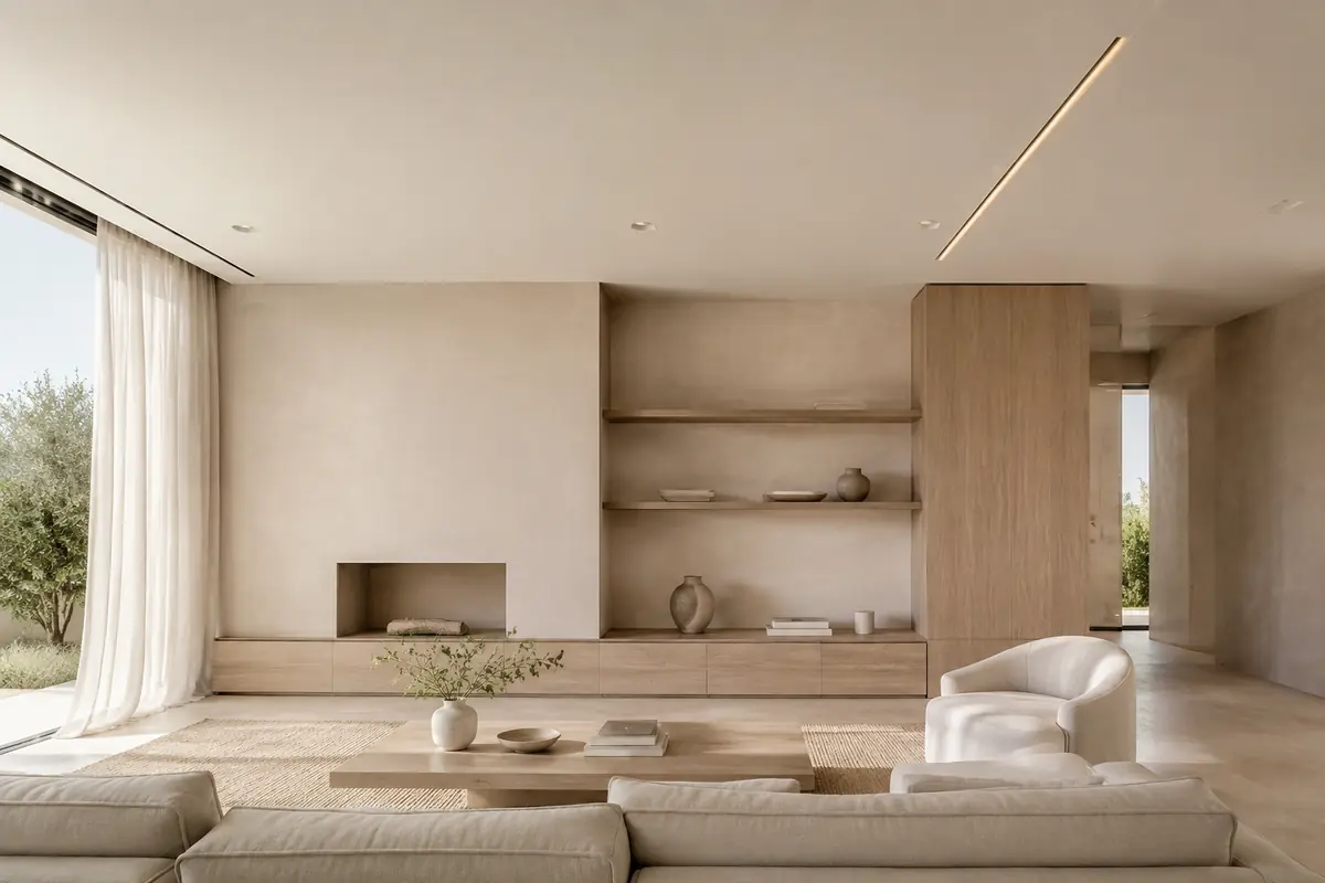 Minimalistic False Ceiling interior design model by SRM Design Studio