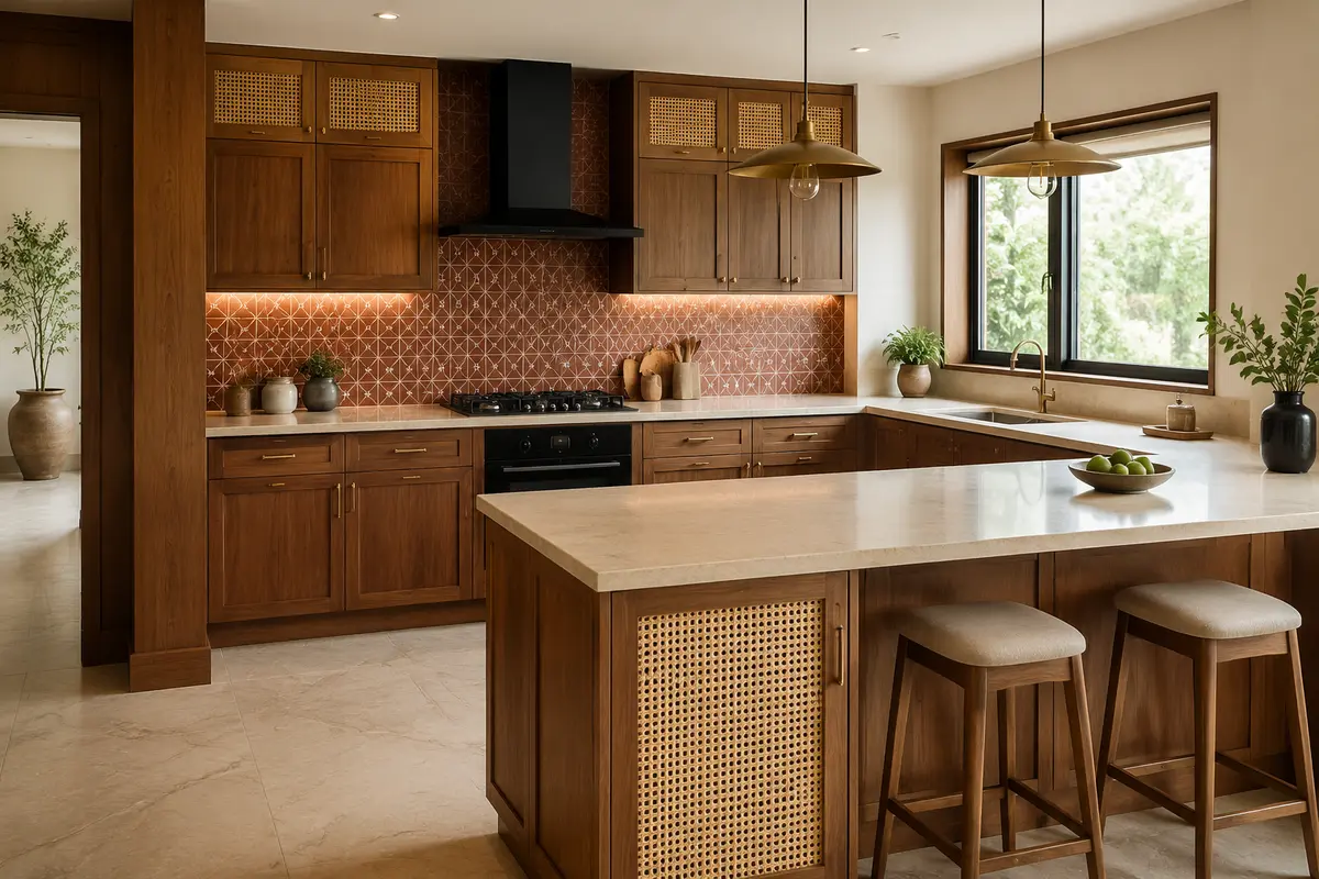 Indian Classic Kitchen interior design model by SRM Design Studio