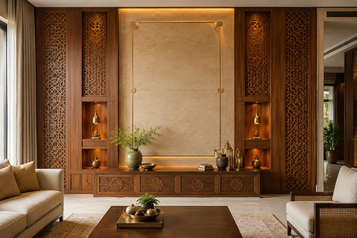 Indian Classic Wall Design interior design model by SRM Design Studio