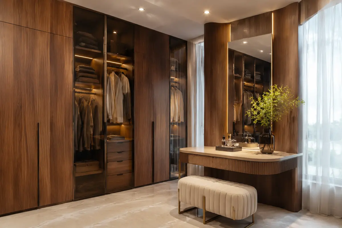 Contemporary Wardrobe interior design model by SRM Design Studio