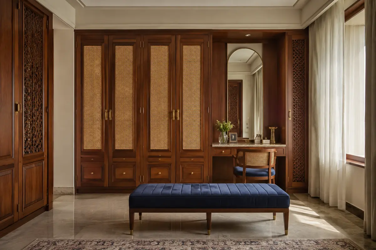Indian Classic Wardrobe interior design model by SRM Design Studio